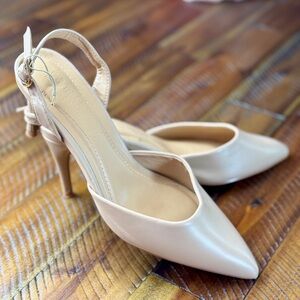 Cynthia Rowley Nude Sling-back Pumps Heels